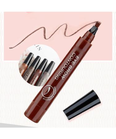 Eyebrow Pen Eye Brow Pencils for Women with 4-Fork-Tip Create Natural Hair-Like Brows Microblading Eyebrow Pen (Black) - Buy Online on SooperMarket.com