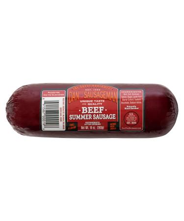 Dan the Sausageman's Original Smoked Summer Sausage 10 oz. 100% Beef, Ready to Eat and Shelf Stable. Gluten Free