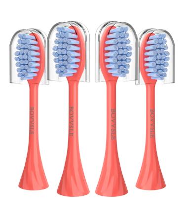 Premium Toothbrush Replacement Heads Compatible with Philips One Series Sonicare | Deep-Cleaning | for HY1100 and HY1200 Miami Coral 4 Pack