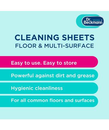 Dr. Beckmann Floor & Multi-Surface Cleaning Sheets |Powerful against dirt & grease | Fast Drying | Gentle on Surface | Spring Fresh | 20 sheets - Buy Online on SooperMarket.com