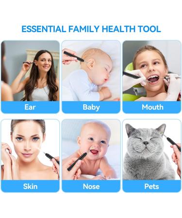 HD Ear Wax Removal Kit with Otoscope Camera for Adults & Kids - Ear Cleaner Tool Set with LED Light and Storage Bag - White - Buy Online on SooperMarket.com