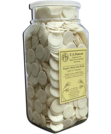 F.A. Dumont Altar Bread 1 1/8 Wholemeal 1000/Container - Premium Quality for Church Services - Buy Online on SooperMarket.com