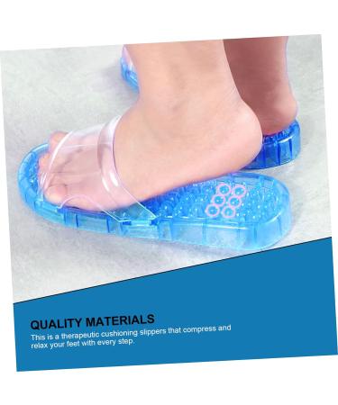 MAGICLULU 2 Pairs Slippers Quick Drying Shower Slippers Green Home Indoor Slippers Non Dorm Shoes Gym Foot Spa Soak Tub Shower Footware Massaging Travel Pvc Household Plastic Barrel 25x9.5cm 8x2pcs Bluex2pcs - Buy Online on SooperMarket.com