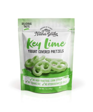 Nature's Garden Key Lime Yogurt Covered Pretzels  No Trans Fat, Indulgent Snack, Key Lime Pie Flavored Pretzels  7 Oz Bag (Pack of 1) Key Lime Pretzel 7 Ounce (Pack of 1)