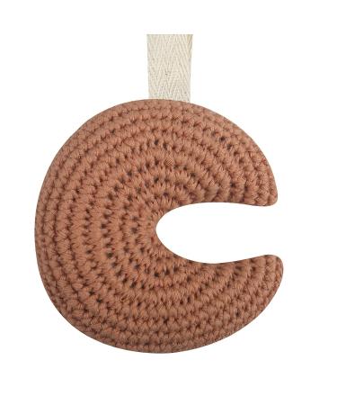 Cute Moon-Shaped Baby Pacifier Holder | Durable Cotton Lanyard 13cm | Newborn Accessories 636 - Buy Online on SooperMarket.com