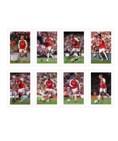 Set of 20 Arsenal 2023/24 Players signed photo prints with pre-printed signatures autograph for kids/men/women