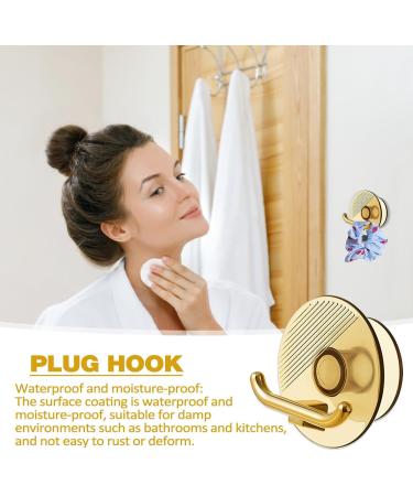 Yajexun Connector Holder - Drill-Free Toothbrush Holder & Cable Hook Organizer - Self-Adhesive Transparent Brown Key Towel & Razor Hook for Kitchen & Bathroom - Buy Online on SooperMarket.com
