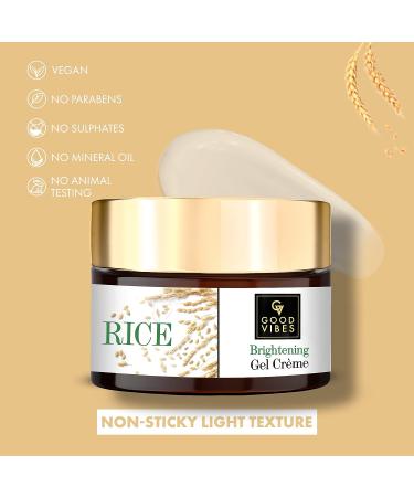 Good Vibes Rice Brightening Gel Creme - Hydrating Lightweight Face Moisturizer (50g/1.76oz) - Buy Online on SooperMarket.com