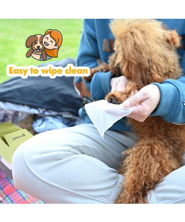 Docatty Pet Wipes - 50 Plant-Based Compostable Wipes for Dogs & Cats | Hypoallergenic & Deodorizing Grooming Wipes for Paws, Body & Butt - Buy Online on SooperMarket.com