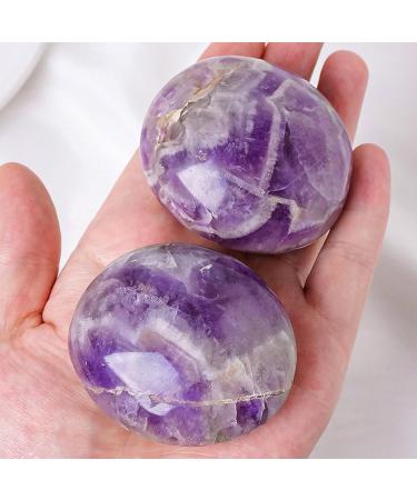 Amethyst Thumb Pocket Stone - Polished Energy Crystal Stone Polished Energy Crystal Stone Crystal Polished Gemstone for Stress Relief Meditation - Buy Online on SooperMarket.com
