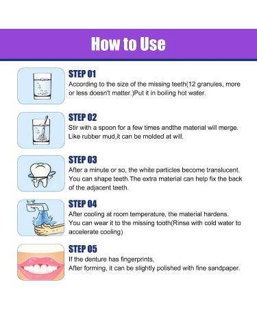 QQCherry Temporary Teeth Repair Kit - Fix Missing and Broken Teeth, Includes Mouth Mirror, Tartar Scraper, Dental Probe - Regain Confidence and Smile Blue - Buy Online on SooperMarket.com