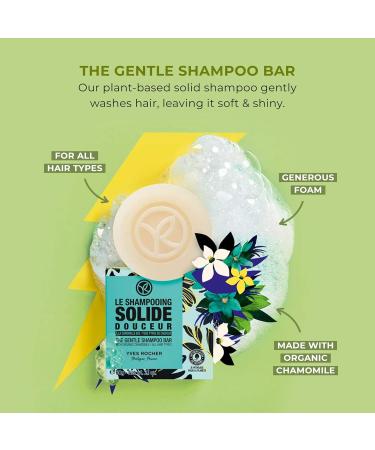 Yves Rocher Gentle Shampoo Bar - Chamomile for All Hair Types | 60g - Eco-Friendly Hair Care - Buy Online on SooperMarket.com