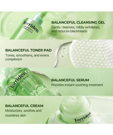 Torriden BALANCEFUL Cica Trial Kit | Vegan Gotu Kola Skincare 4-Step Regimen | Hypoallergenic Korean Skincare for All Skin Types - Buy Online on SooperMarket.com