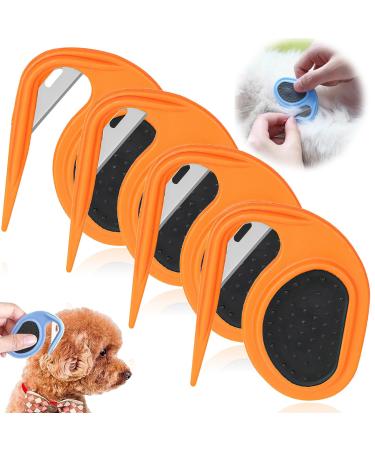 Yeahboom 4 piece Pet Knotting Comb de-filter knife cat de-filter with steel blade de-filtered ridge for dogs new de-filtered cat with steel blade perfect for removing melting orange-4