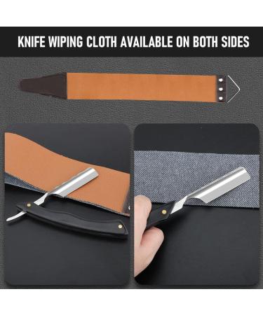 Stainless Steel Cut Throat Razor Kit with Leather Sharpener - Perfect Gift for Men - M&LD Straight Edge Razor Blades for Barber and Home Use - Buy Online on SooperMarket.com