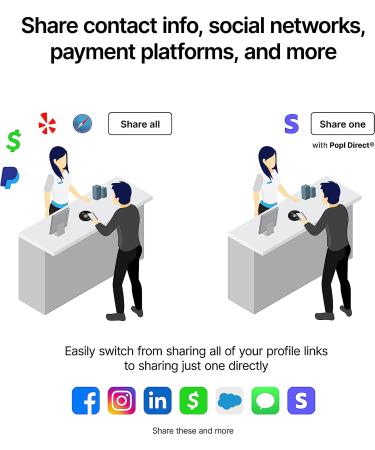 Popl XL NFC Smart Business Card Sticker | Share Contact Info & Social Media Instantly | iPhone & Android Compatible | NFC Tap & QR Scan | White - Buy Online on SooperMarket.com