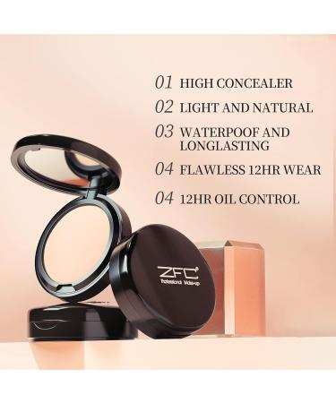 ZFC Foundation Makeup Cream Medium-to-Full Coverage Foundation Concealer Long Lasting Waterproof Up to 12HR Hybrid Setting Powder Matte Finish 0.67 oz 1 Count (Natural) Natural--A03 - Buy Online on SooperMarket.com
