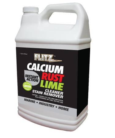 Flitz CR 01610 Instant Calcium, Lime and Rust Remover, 1 Gallon Refill Bottle 1 Gallon, (Single Unit)