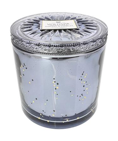 Voluspa Makassar Ebony & Peach Grande Maison 3 Wick Glass Candle 36 oz 100 Hour Burn Time All Natural Wicks and Coconut Wax for Clean Burning Vegan Poured in The USA Makassar Ebony & Peach Grande Maison