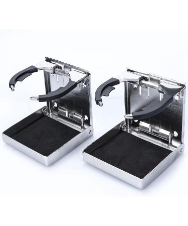 Marinebaby Stainless Steel Adjustable Folding Cup Holders - Set of 2 | for Marine, Boat, Caravan, Car - Buy Online on SooperMarket.com
