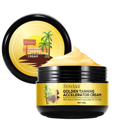 Tanning Accelerator Cream Golden Tan Accelerator for Outdoor Sun and Tanning Beds Natural Ingredients Tanning Cream for Sunbeds & Outdoor Sun Achieve a Natural Tan Skin 100g (100g)
