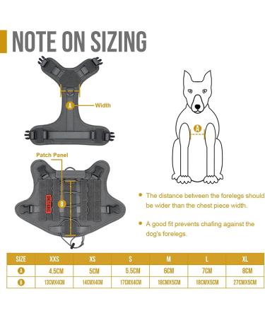 OneTigris Tactical Dog Vest | MOLLE Service Dog Harness | 1000D Nylon | Large | Grey - Ideal for Training & Outdoor Adventures - Buy Online on SooperMarket.com