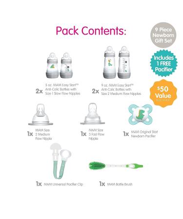 Meta Title: MAM Infant Basics Newborn Gift Set - 9-Piece Bundle for Newborns - Buy Online on SooperMarket.com