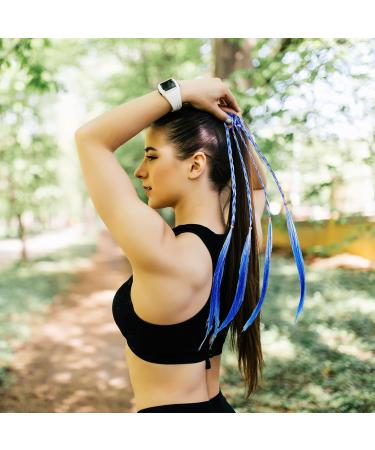 Braiding Hair Extensions Blue Braids Hair Extensions Hairpieces Ponytail Holder Hair Tie Hair Accessories for Girls Women - Buy Online on SooperMarket.com