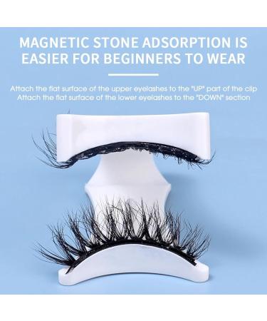 Magnetic Eyelashes with Applicator Reusable Dual Magnetic Lashes Kit without Eyeliner Magnetic Eyelashes Natural Look Wispy False Eyelashes No Glue or Liner Needed Easy to Wear - Buy Online on SooperMarket.com