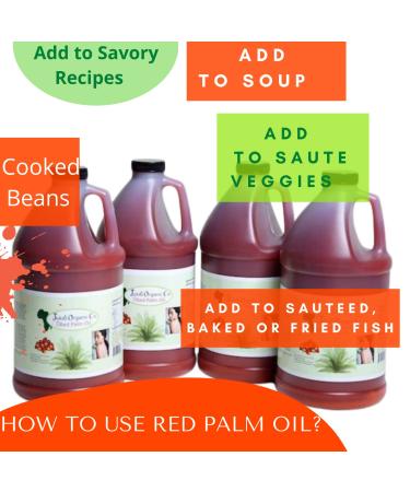 Juka's Organic Co. Red Palm Oil - 100% Organic, Authentic, Sustainable & All-Natural From Africa - 67.6 Fl OZ - Buy Online on SooperMarket.com