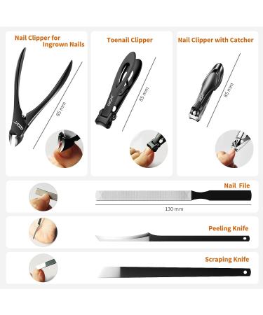 SZQHT Professional Toe Nail Clippers - Cuticle for Ingrown Fingernails - Manicure & Pedicure Kit for Elder - Thick Nails Care - Buy Online on SooperMarket.com