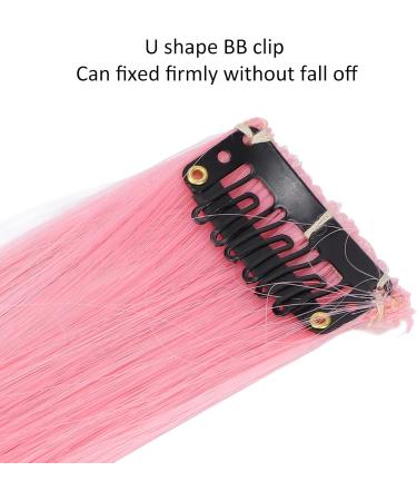 Colorful Lop Ears Wig Colorful Straight Hair Extensions Girls Daily Prom Hairpin (Light Pink) - Buy Online on SooperMarket.com