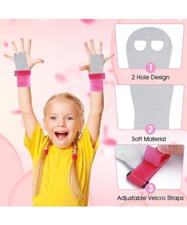Abeillo 2 Pink Gymnastics Grips Wristbands Set for Girls - Kids Hand Grips for Gymnastic Bar Palm Protection and Wrist Support - Youth Sports Accessories for Workout and Exercise - Buy Online on SooperMarket.com