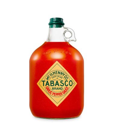 Tabasco Cayenne Garlic Pepper Sauce 1x Gallon 3.78 l Hot Chili Sauce 100% Natural Glass Bottle 3.78 l (Pack of 1) 1