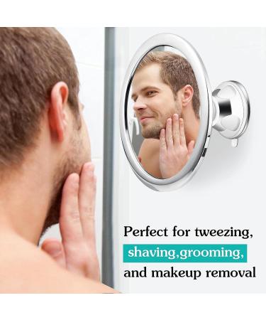 Fogless Shower Mirror with 360 Rotation Suction Cup | Fog-Free Bathroom Makeup/Shave Mirror with Holder | Adjustable Arm, Shatterproof & Rust-Resistant - Buy Online on SooperMarket.com