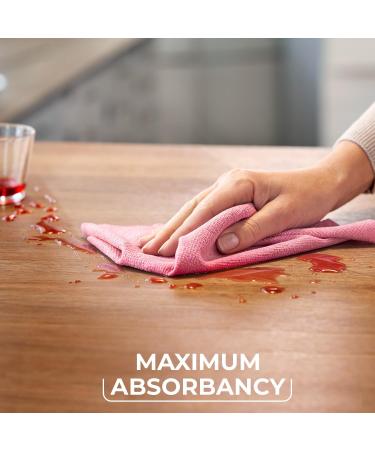 Vileda Actifibre Soft Universal Microfibre Cloth 100% Microfibre Cleaning Cloth for Streak Free Results High Absorbency for All Smooth Surfaces Pink and Grey Pack of 2 Actifibre Soft Touch - new design - Buy Online on SooperMarket.com