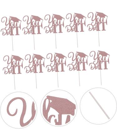 Warmhm 20 Pcs 2021 Graduation Cake Arrangement Cover Rose Goldx2pcs 13x13.5cmx2pcs - Buy Online on SooperMarket.com