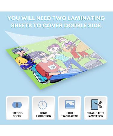 HTVRONT Self-Adhesive Laminating Sheets-50 Sheets 9 X 12 Inches Self Laminating Sheets  No Machine Needed Clear Laminating Sheets - Buy Online on SooperMarket.com