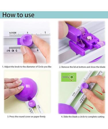 Adjustable Circle Cutter for Paper Crafts - Craft Cutting Tools Purple - Buy Online on SooperMarket.com