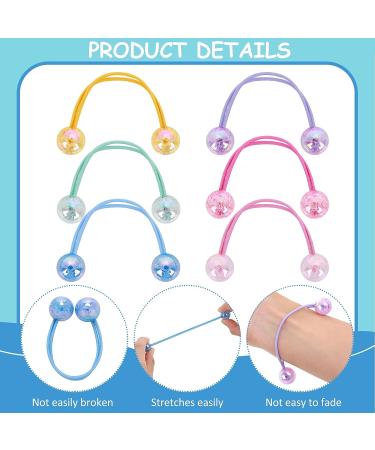 Lusofie 12 Pcs Ball Hair Ties - Acrylic Blingbling Ponytail Holders for Girls and Kids - Buy Online on SooperMarket.com