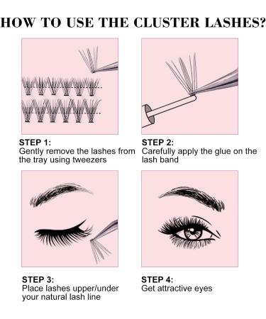 10D-0.07-D 11mm Cluster Eyelash Extensions for DIY Self-Application - Buy Online on SooperMarket.com