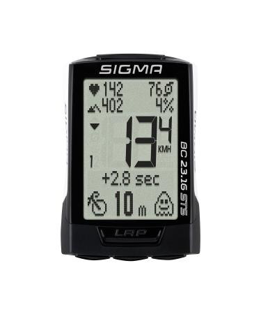 Sigma Sport BC 23.16 STS White |Bicycle computer with bicycle altitude and heart rate functions cadence high log capacity white bicycle tacho simple operation 02316 single