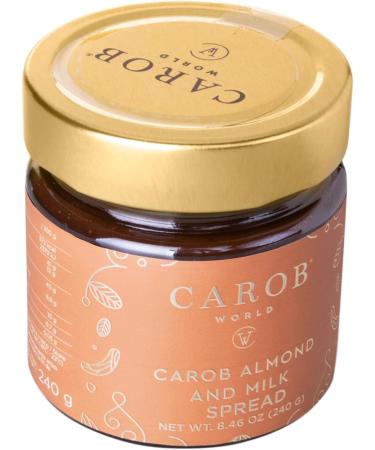 Carob Almond and Spread | Gluten-free & No Added Sugar | Contains no Cocoa | 240g - Buy Online on SooperMarket.com