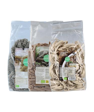 Organic buckwheat pasta pack 500g+500g+500g