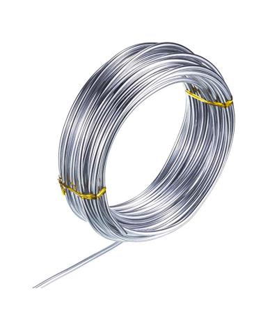 NEPAK 32.8 Feet 3mm Silver Aluminum Wire Soft and Flexible Metal Armature Wire for Making Dolls Skeleton DIY Crafts Silver A-10-US A-10-US
