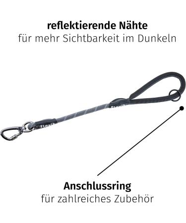 Floxik Gray Short Guide for Dogs | 12mm Reflective Climbing Rope | Ideal for Leash & Free-Range Training - Buy Online on SooperMarket.com