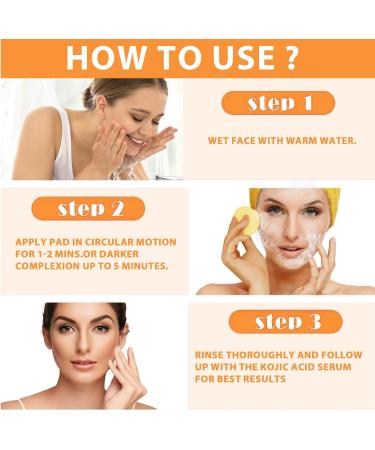 Turmeric Kojic Acid Cleansing Pads - 30pcs for Balanced Skin | Moisturizes & Nourishes | Leak-Proof Upgrade - Buy Online on SooperMarket.com