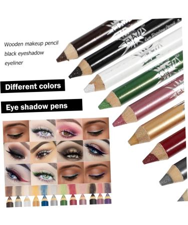 MUSISALY 12pcs Pearlescent Eyeshadow Pencil Eyebrow Pencil Makeup Liner Pencil Makeup Eyeliner Wood - Buy Online on SooperMarket.com