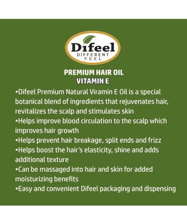 Difeel Premium Natural Hair Oil with Vitamin E - 2.5 oz (3-Pack) - Buy Online on SooperMarket.com