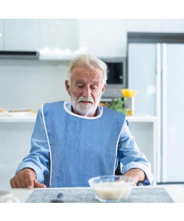 Bibs for Adults Adult Bibs for Eating 5PCS Absorbent Large Adult Bibs for Elderly Women Men Terry Cloth Bibs with Loop Closure Clothing Protectors - Buy Online on SooperMarket.com